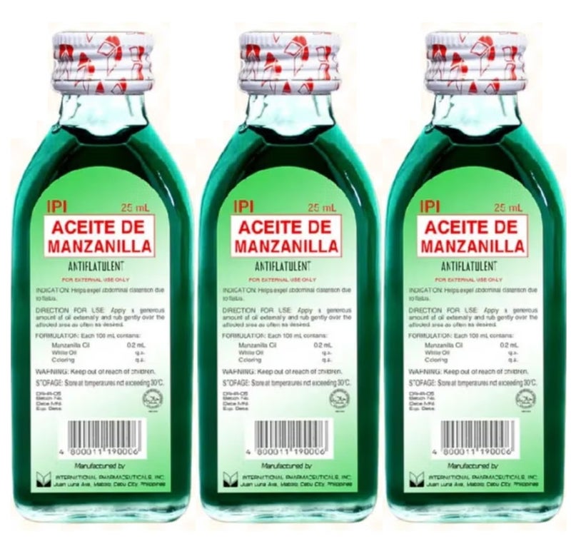 Aceite De Manzanilla Oil 25 ml 3 Pieces